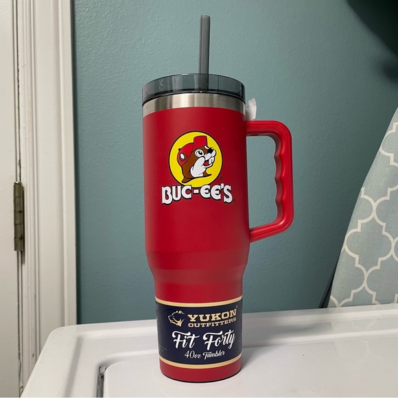 NWT Red Buc-ee's/Yukon Fit Forty Insulated Handle Cup Tumbler - Picture 2 of 7